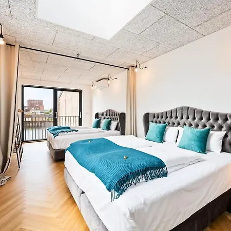Lägenhet Lit Living - Luxus Loft - Box Spring - Air Con - Bbq - Panorama *